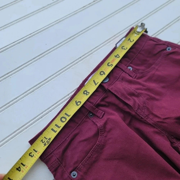 No BOUNDARIES Low Rise Stretch Skinny Fit Jeans Junior Pant Red Burgundy Sz 3 - Picture 6 of 9